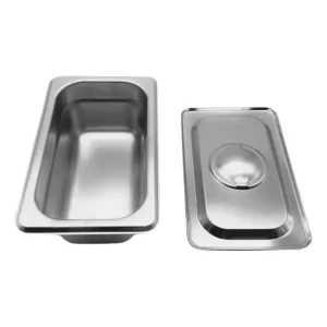 Set 7 Recipiente Inserto 1/3 Con Tapa Acero Inoxidable 15