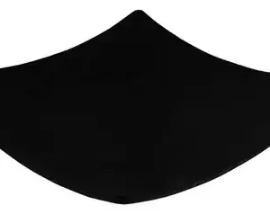 10 Platos Elegante Cuadrado 24cm Melamina Negro Vajilla F