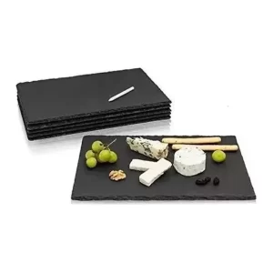 10 Plato Pizarra Para Presentación Platillos 30 X 10 Cm