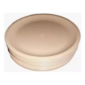 10 Platos Taqueros Redondos Plástico 400ml Vajilla Económico