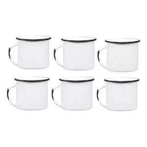 100 Tasas De Peltre Blanco De 360 Ml