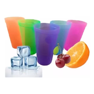 100 Vasos De 400 Ml, Ideales Para Escuelas Restaurantes Color Violeta