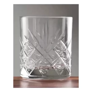 12 Vaso Old Fashion Texturizado Tipo Cortado 345 Ml