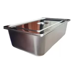 2 Insertos Enteros De Acero Inoxidable Profesional Con Tapa
