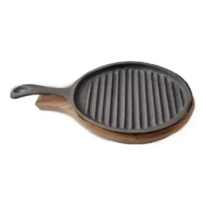 2 Plato Comal De Hierro Fundido Fajitas O Carnes Con Grill