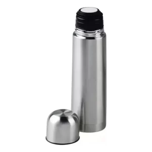 2 Termo De Un Litro De Acero Inoxidable Color Plata