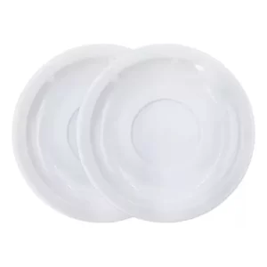 24 Platos Base Para Taza De Melamina Blanca 14 Cm