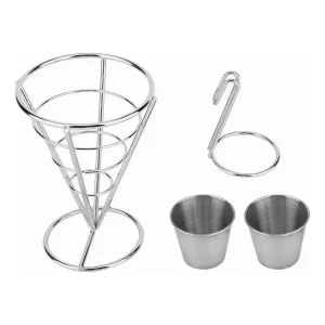 26 Conos Soporte Para Papas De Acero Inoxidable
