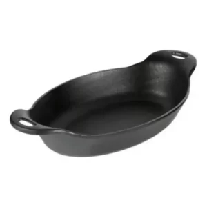 3 Cacerola De Cocina Oval Hierro Fundido 15 X 20 Cm