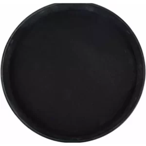 3 Charola Redonda Negra Bar 35.6 Cm Antiderrapante