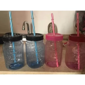 35 Tarros Tipo Masón De Plástico, Grabados, Color De La Imag