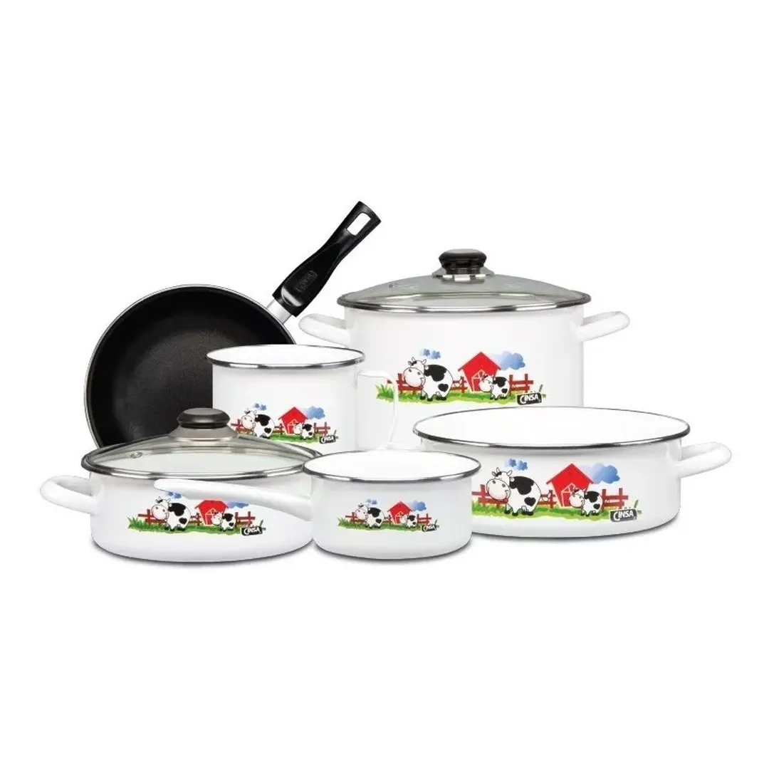 bateria-de-ollas-y-sarten-vaquitas-en-corral-8-piezas-cinsa