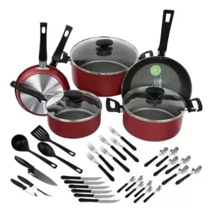Bateria Para Cocina Roja 38 Piezas