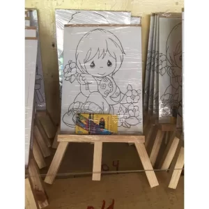 Caballetes Triples Chicos Para Pintar 15 Pz Con Dibujo