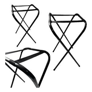 Cabrillas Porta Charola Tijeras Negro Mesero  Metal 2 Piezas