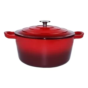 Cacerola/ Olla Con Tapa Hierro Fundido Esmaltado 26 Cm Color Rojo