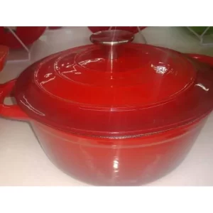Cacerola Ovalada De 30 Cm De Hierro Fundido Rojo