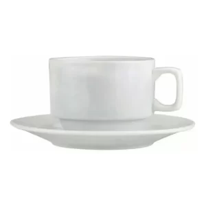 Café Americano Plato Y Taza Porcelana ( 12 Juegos )