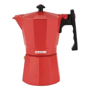 Cafetera Italiana 6 Tazas Cocina Aluminio Café Magefesa Color Rojo