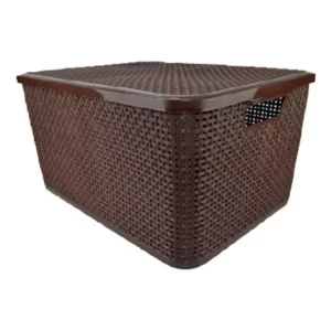 Canasta O Cesta Tipo Rattan Con Tapa Multiusos