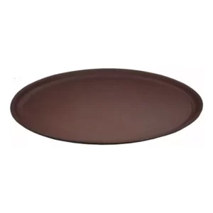 Charola Mesero Ovaladas 56 X 68.3 Cm Antiderrapante Fibra V Color Café