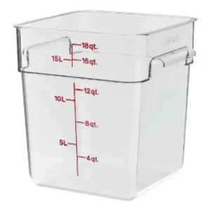 Contenedor Cuadrado Irrompible Policarbonato 18 Lt Con Tapa