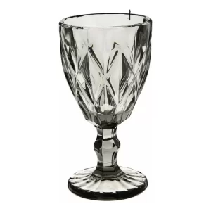 Copa Negro Humo Vidrio 350 Ml Grande 6 Piezas Color Negro Humo