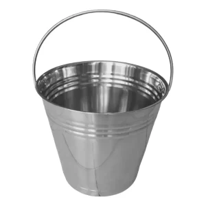 Cubeta De Acero Inoxidable De 25 Litros Incluye 3  Piezas