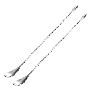 Cuchara Bailarína Bar Agitador Acero Inoxidable 28 Cm 5 Pz