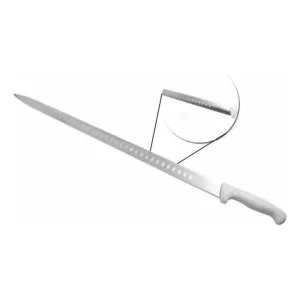Cuchillo Cecinero Troquelado Profesional Carne 22 Pulgadas Color Blanco