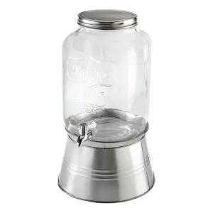 Dispensador De Agua De Vidrio De 8 Litros Con Base De Lamina