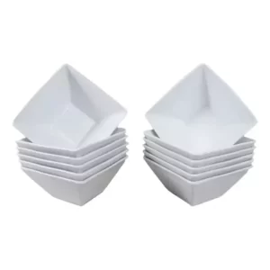 Ensaladera Cuadrada  14 Cm Porcelana Blanco  600 Ml