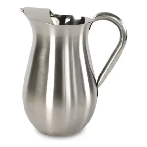Jarra De Acero Inoxidable 2.5 Litros  Con Tope O Reten 5 Pz