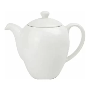 Jarra Tetera Blanca  Cafetera Con Tapa 1.200 De Porcelana