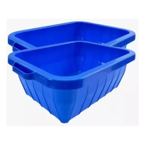 Kit 2pz Tina O Palangana De Plástico Rectangular 30 Litros