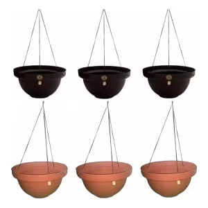 Maceta Para Colgar Redonda Grande  (juego De 6 Piezas)33.7cm