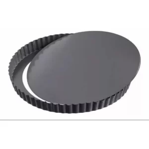 Molde Desmontable Para Tartaleta 24*3 Cm Tres Color Negro