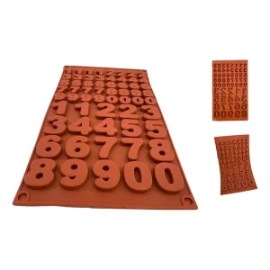 Molde Silicon Horneable Chocolate Hielo Números Repostería C