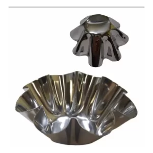 Moldes Para Pan Chino Acero Inoxidable 6 Pz Color Plateado