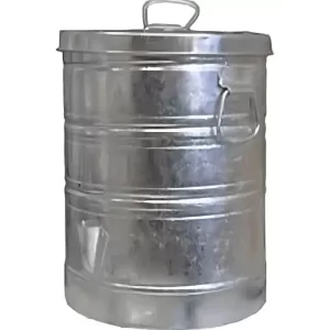 Olla Bote Tamalero De Aluminio Galvanizado De 53 Litros Color Gris