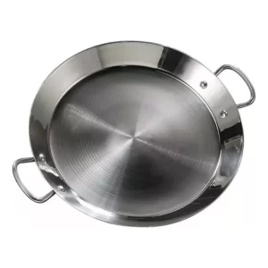 Paellera 33 Cm Triple Fuerte Aproximadamente 1.5 Kilos Color Gris