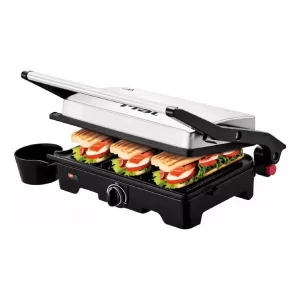 Parrilla Panini Eléctrica T-fal 2 En 1 Grill Antiadherente