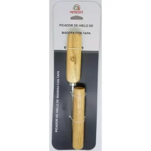 Pica Hielo Con Tapa Y Mango De Madera