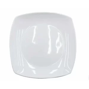 Plato 27 Cm Cuadrado De Porcelana 12
