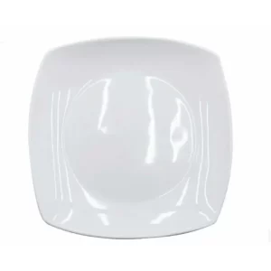 Plato 27 Cm Cuadrado De Porcelana 12 Piezas