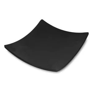 Plato Cuadrado 15 Cm Negro Melamina 6pzas