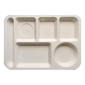 Plato De 6 Divisiones Melamina Gruesa No Es Plástico 24 Pz