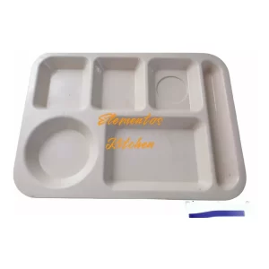 Plato De 6 Divisiones Melamina Gruesa No Es Plástico 36 Pz