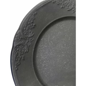 Plato Negro Opaco Con Borde De 28 Cm 5