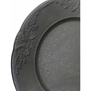 Plato Negro Opaco Con Borde De 28 Cm 5 Piezas